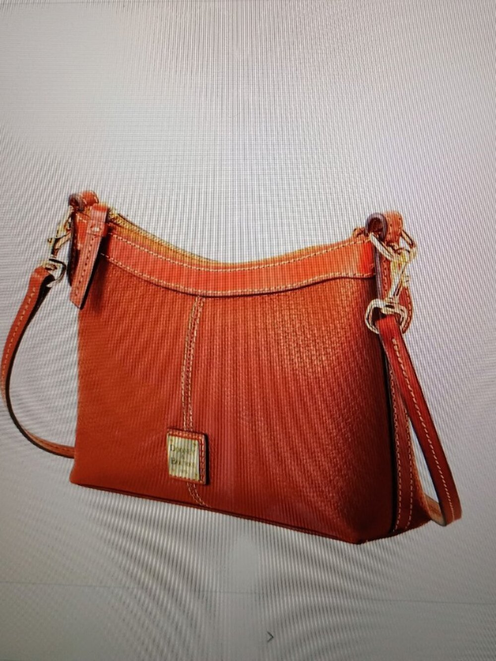 🤎🤎🤎DOONEY BOURKE PEBBLE LEATHER GINGER POUCHETTE CROSSBODY HANDBAG IN CARAMEL